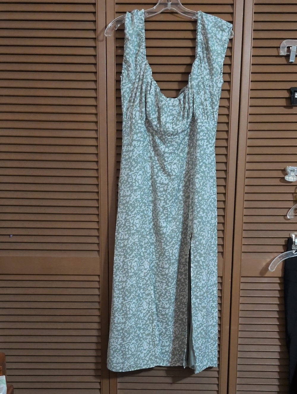 Abercrombie & Fitch Sage Green Floral Maxi Dress